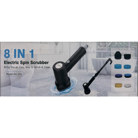 Wholesale-Dongguan EA-201 Electric Spin Scrubber Model 8-in-1 Cordless Cleaning-Electro Vision Inc