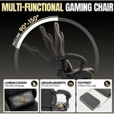 Wholesale-Dowinx LS-66D87B-02 Gaming Chair Big and Tall for E-Sport Gamers, Ergonomic Game Chair with Footrest & Headrest for Gaming Rooms-Gaming Chair-Electro Vision Inc