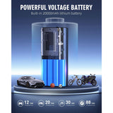 Wholesale-EVDANCE Tire Inflator Portable Air Compressor - Air Pump for Car Tires Max 150PSI with 7500mAh Rechargeable Battery-Air Pump-Electro Vision Inc