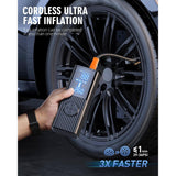 Wholesale-EVDANCE Tire Inflator Portable Air Compressor - Air Pump for Car Tires Max 150PSI with 7500mAh Rechargeable Battery-Air Pump-Electro Vision Inc
