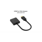 Wholesale-Electronic Necessities PAT81005BLK HDMI Male to VGA Female Adapter with Audio Transfer-HDMI Adapter-Electro Vision Inc