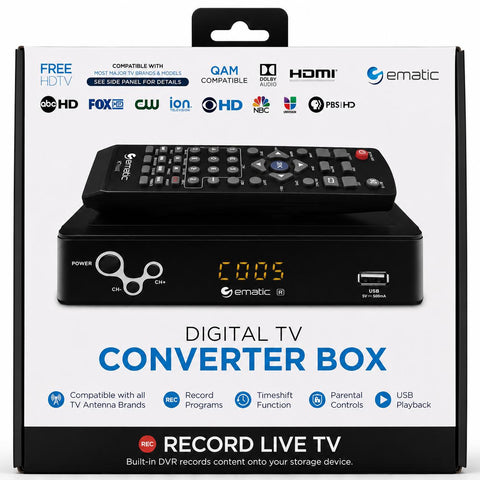 Wholesale-Ematic AT103 TV Converter Box-Converter Box-Electro Vision Inc