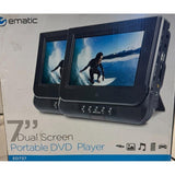 Wholesale-Ematic ED737 - 7" DVD Portable Player Dual Screen-Electro Vision Inc