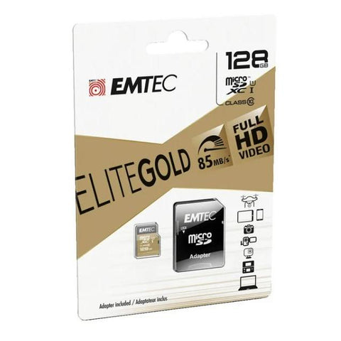 Wholesale-Emtec EliteGold MicroSD UHS-I U1 Memory Card 128GB-SD Card-Electro Vision Inc