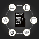 Wholesale-Emtec SD64 Micro SD Class 10 - 64GB-Memory Card-Electro Vision Inc
