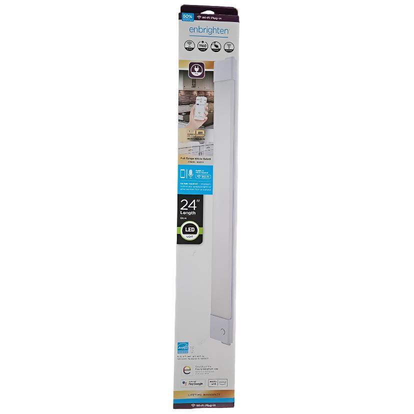 Wholesale-Enbrighten 58261T1 LED WiFi Light Fixture, White - 24in.-Electro Vision Inc