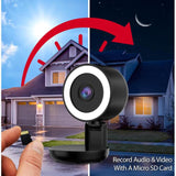 Wholesale-Energizer EIX1006BLK Smart 2K 5GHz Wi-Fi Foldable Privacy Camera w/ Light-Security Cameras-Electro Vision Inc