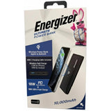 Wholesale-Energizer QE10011PQ-BK Power Bank Type C Support PD Input/Output 10k mAh-Power Bank-Electro Vision Inc