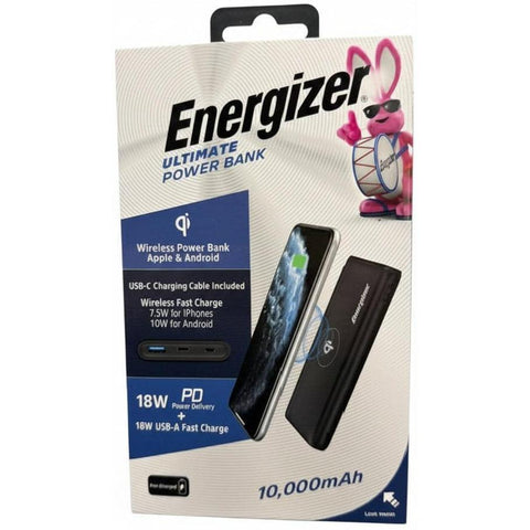 Wholesale-Energizer QE10011PQ-BK Power Bank Type C Support PD Input/Output 10k mAh-Power Bank-Electro Vision Inc