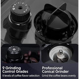 Wholesale-Epilson ECM80B Coffee Maker/ Grinder Brews 12 Cups-Coffee Maker-Electro Vision Inc