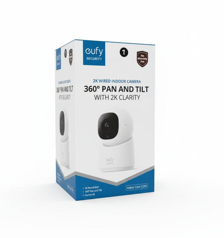 Wholesale-Eufy Security C220 2K Indoor Pan & Tilt Camera with Night Vision T8W11121-Security Cameras-Electro Vision Inc