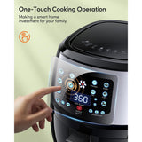 Wholesale-FAMIWORTHS KDF540D-2 AIR FRYER DIGITAL 6.3QT - 8in1 Black-Air Fryer-Electro Vision Inc