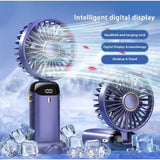 Wholesale-Fan N15 LED Digital Display Portable Fan – Adjustable Speed, Rechargeable, Compact Design-Fans-Electro Vision Inc