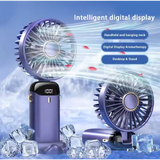 Wholesale-Fan N15 LED Digital Display Portable Fan – Adjustable Speed, Rechargeable, Compact Design-Electro Vision Inc
