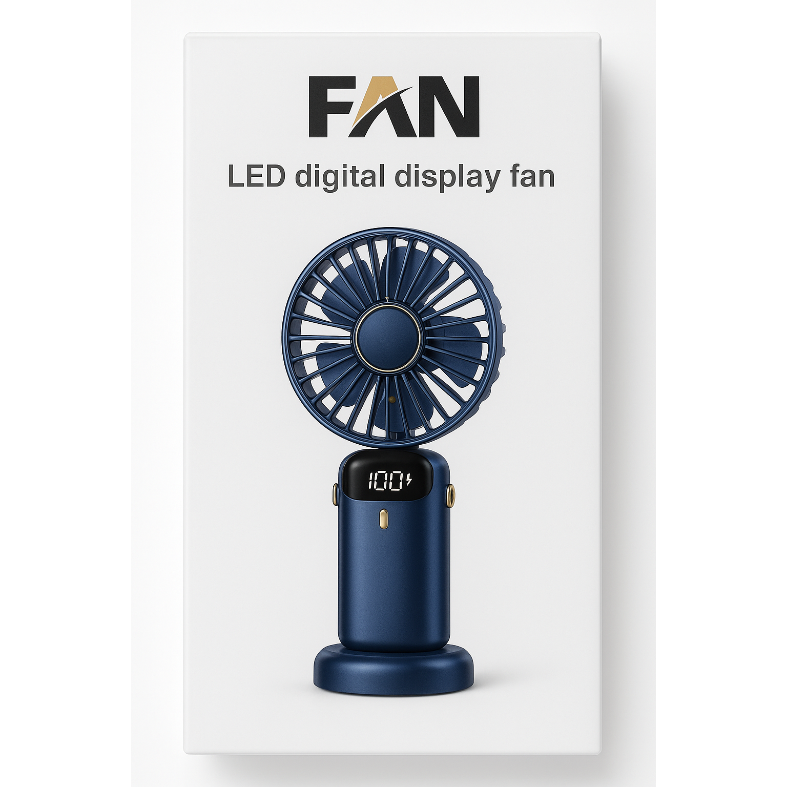Wholesale-Fan N15 LED Digital Display Portable Fan – Adjustable Speed, Rechargeable, Compact Design-Electro Vision Inc