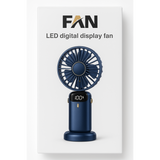 Wholesale-Fan N15 LED Digital Display Portable Fan – Adjustable Speed, Rechargeable, Compact Design-Electro Vision Inc