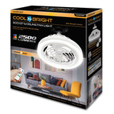 Wholesale-Farpoint Cool-N-Bright Socket & Ceiling Fan Light 2500 Lumens-Ceiling Light-Far-FLFB25004-Electro Vision Inc