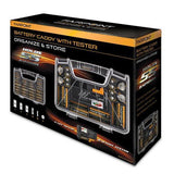 Wholesale-Farpoint FLBC55212 Battery Caddy Tester & Organizer-Batteries included Color Box-Battery Organizer-Electro Vision Inc