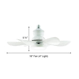 Wholesale-Farpoint FLFB12006 Fan Light 1000 Lumen w/ Remote - White Body-Fan Light-Electro Vision Inc