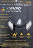 Wholesale-Farpoint FLFB220012 Versa Beam Twin Fold Garage & Ceiling Light-Celling Light-Electro Vision Inc