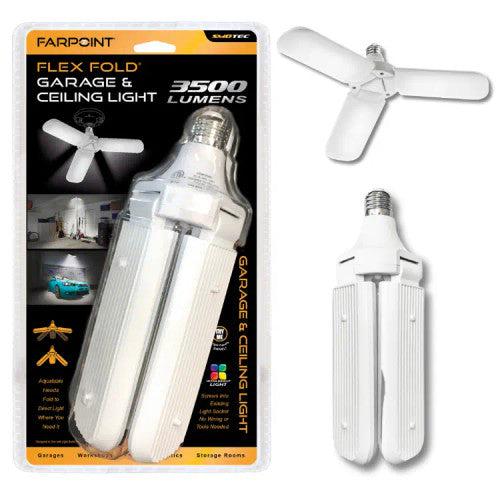 Wholesale-Farpoint FLFB335012 - 3500 Lumens Flex Fold Garage and Ceiling Light-Ceiling Light-Electro Vision Inc