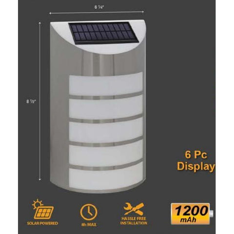 Wholesale-Farpoint WMSS25006 Steel Grid Solar Sconce Wall Light - Dusk to Dawn Outdoor Lighting-Wall Light-Electro Vision Inc