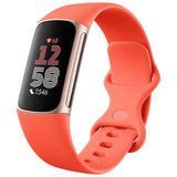 Wholesale-Fitbit GA05184-NA Charge 6 Advanced Fitness & Health Tracker - Gold Case w/ Red Band-Fitness Tracker-Electro Vision Inc