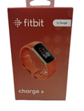 Wholesale-Fitbit GA05184-NA Charge 6 Advanced Fitness & Health Tracker - Gold Case w/ Red Band-Fitness Tracker-Electro Vision Inc