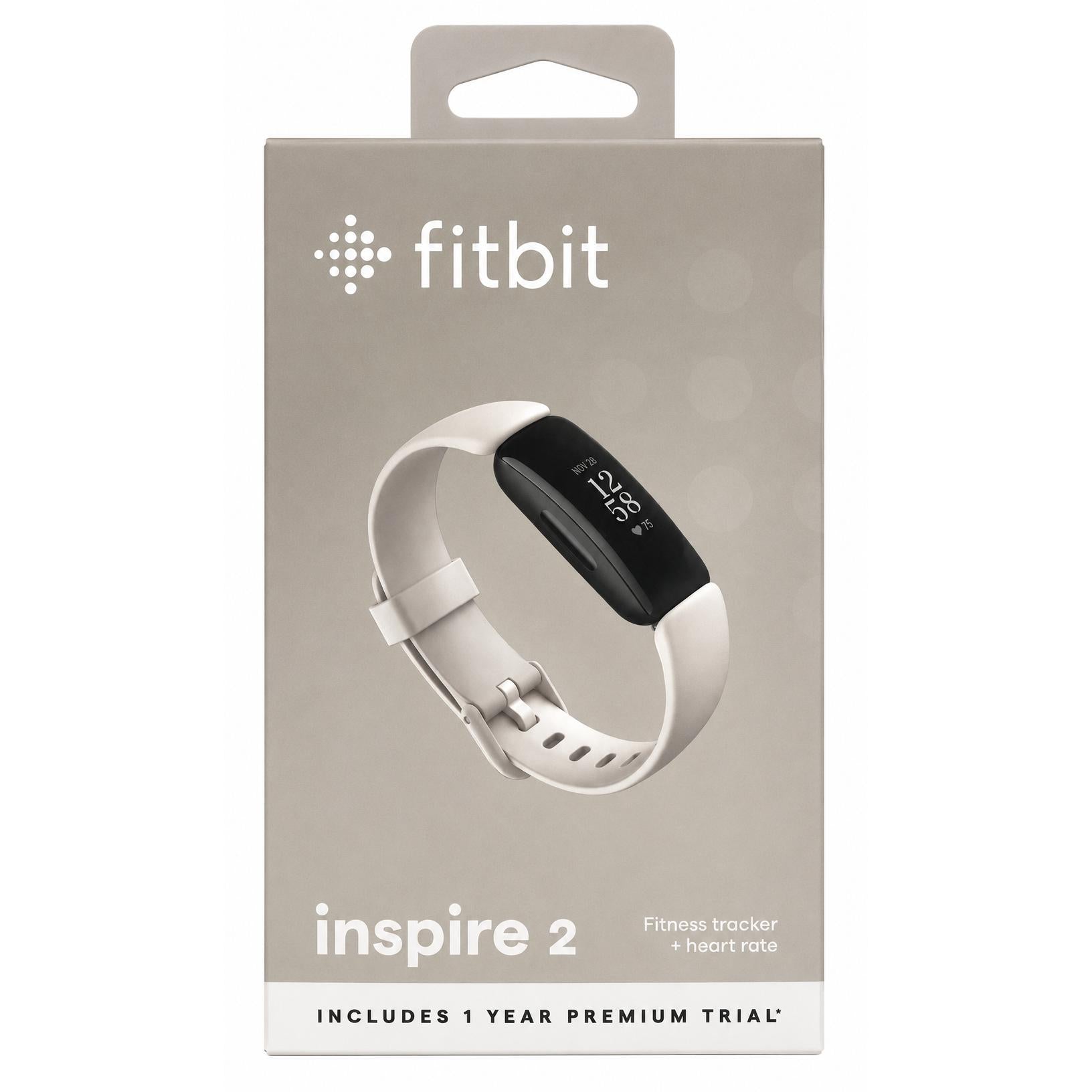 Wholesale-Fitbit Inspire 2 Health & Fitness Tracker One Size (S & L Bands Included) - White-Smart watch-Electro Vision Inc