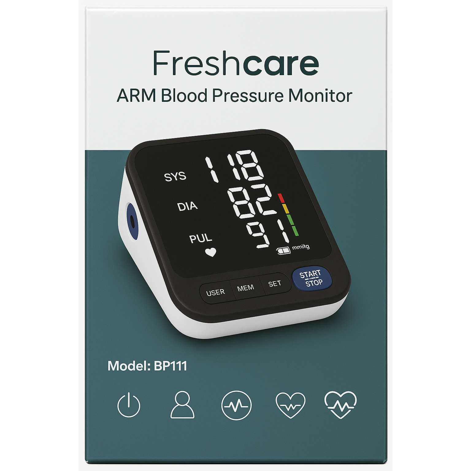 Wholesale-FreshCare BP111 Arm Blood Pressure Monitor-Electro Vision Inc
