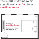 Wholesale-Frigidaire FHWC054TE1 Window Room Air Conditioner 5,000 BTU - White-Air Conditioner-Electro Vision Inc