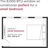 Wholesale-Frigidaire FHWW084TE1 Window Room Air Conditioner with Wi-Fi 8,000 BTU-Air Conditioner-Electro Vision Inc