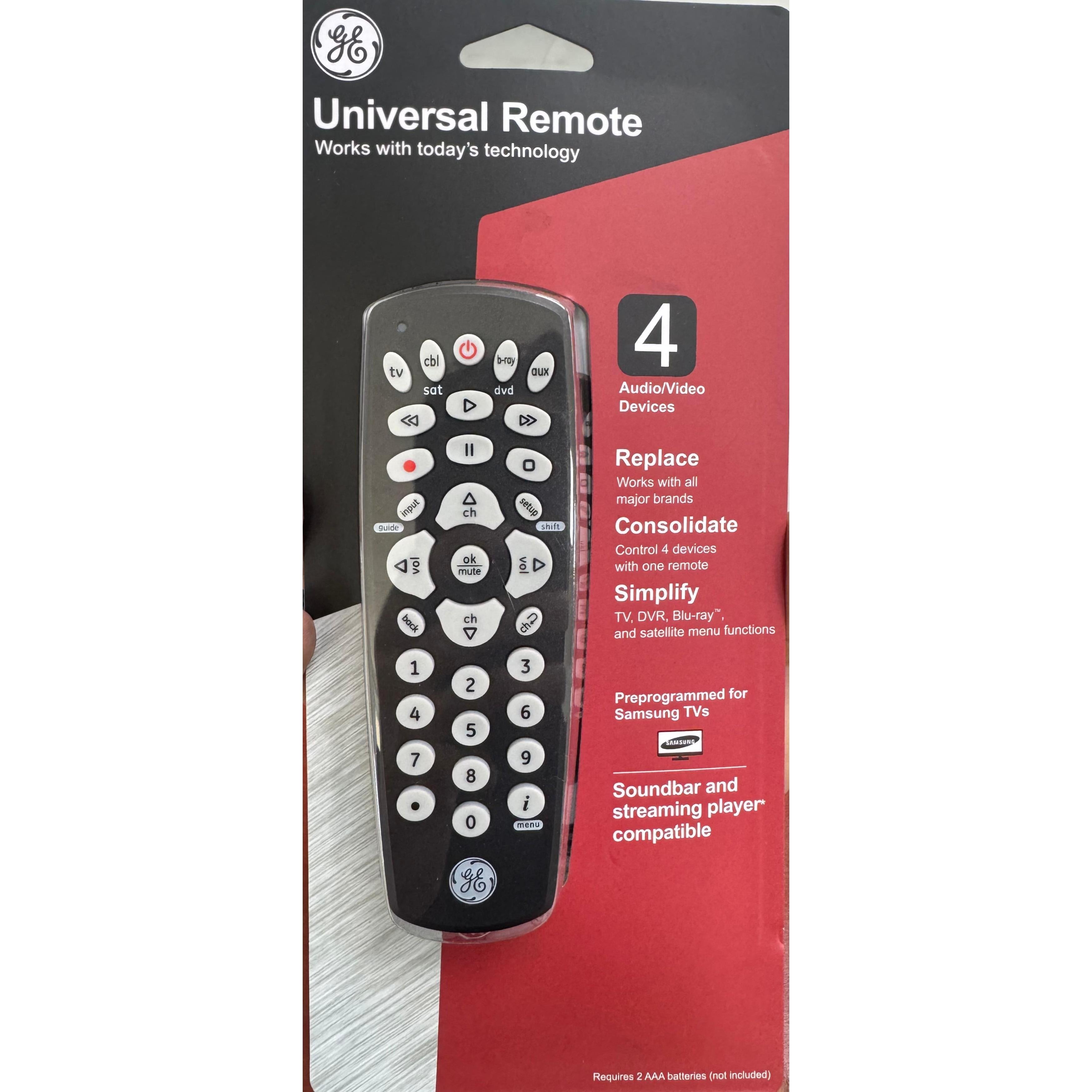 Wholesale-GE 27985-S2 Universal Remote Control 4-Device-Universal Remote-Electro Vision Inc