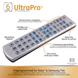 Wholesale-GE 33712 Backlit Big Button Universal TV Remote Control 6-Device-Universal Remote-Electro Vision Inc