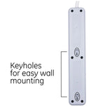 Wholesale-GE 37210 Surge Protector 6-Outlet with 4 ft Extension Cord White-Surge Protector-Electro Vision Inc