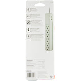 Wholesale-GE 37210 Surge Protector 6-Outlet with 4 ft Extension Cord White-Surge Protector-Electro Vision Inc