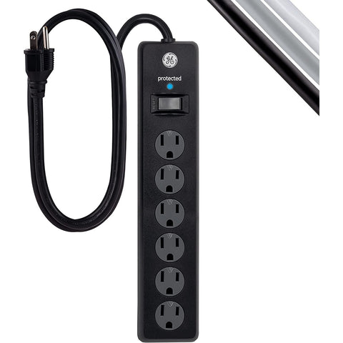Wholesale-GE 47224 Surge Protector 6-Outlet Extension Cord - 3 Ft-Surge Protector-Electro Vision Inc