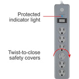 Wholesale-GE 61340 Surge Protector 6-Outlet, 6 Ft Extension Cord-Extension Cord-Electro Vision Inc