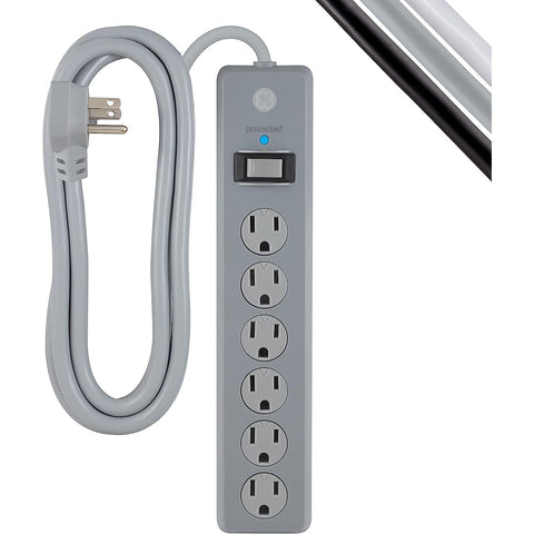 Wholesale-GE 61340 Surge Protector 6-Outlet, 6 Ft Extension Cord-Extension Cord-Electro Vision Inc