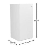 Wholesale-GE FUF14QRRWW Upright Freezer 14.2 CF - White-Freezer-Electro Vision Inc
