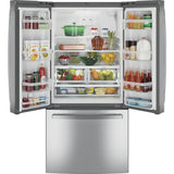 Wholesale-GE GNE25JYKFS - 24.7 cu. ft. French Door Refrigerator - Stainless Steel-Refrigerator-Electro Vision Inc