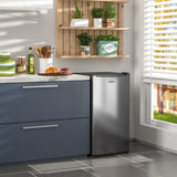 Wholesale-Galanz GLR33 Mini Fridge, E-Star, Stainless Steel 3.3 CF-Electro Vision Inc
