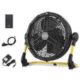 Wholesale-Geek Aire 16" Rechargeable outdoor high velocity fan with detachable battery pack and Misting-Portable Foldable Fan-Electro Vision Inc