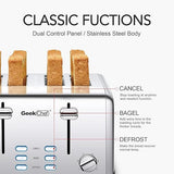 Wholesale-Geek Chef THT3012D Toaster Stainless Steel - 4 Slice-Electro Vision Inc