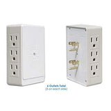 Wholesale-Geek Tek GT-GTWA6012 - 6-Outlet Wall Tap with Surge Protection-Electro Vision Inc