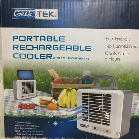 Wholesale-Geek Tek GTPC004 Portable Rechargeable Cooler, 1200mah Battery & USB-Electro Vision Inc