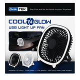 Wholesale-Geek Tek UF100 Cool 'N' Glow Light Up USB Fan with Stand-Portable Foldable Fan-Electro Vision Inc