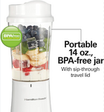 Wholesale-HAMILTON BEACH 51101 PERSONAL PORTABLE BLENDER W TRAVEL LID-Blender-Electro Vision Inc