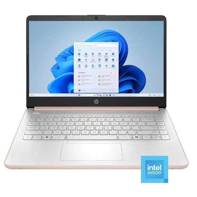 Wholesale-HP 14DQ6105RG Laptop Intel N150 4GB RAM 128GB UFS 14" Windows 11 - Pale Rose Gold-Laptop-Electro Vision Inc