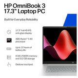 Wholesale-HP 17dp0105dx OmniBook 3 FHD Laptop, AMD Ryzen 5, 8GB, 512GB SSD, 17.3" - Glacier Silver-Laptop-Electro Vision Inc